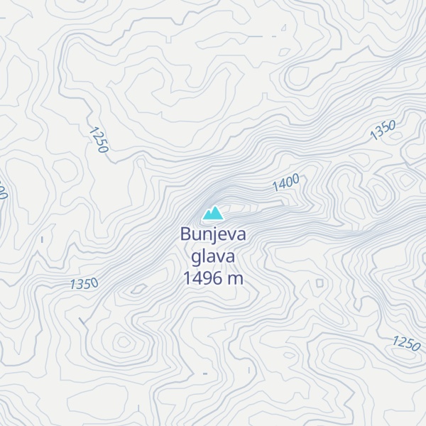 Map of Bunjeva glava