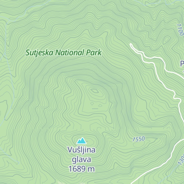 Map of Boščija glava