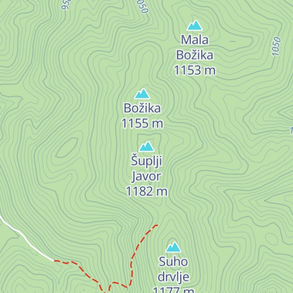 Map of Šuplji Javor