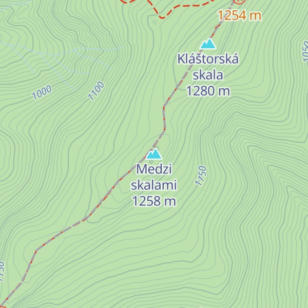 Map of Medzi skalami