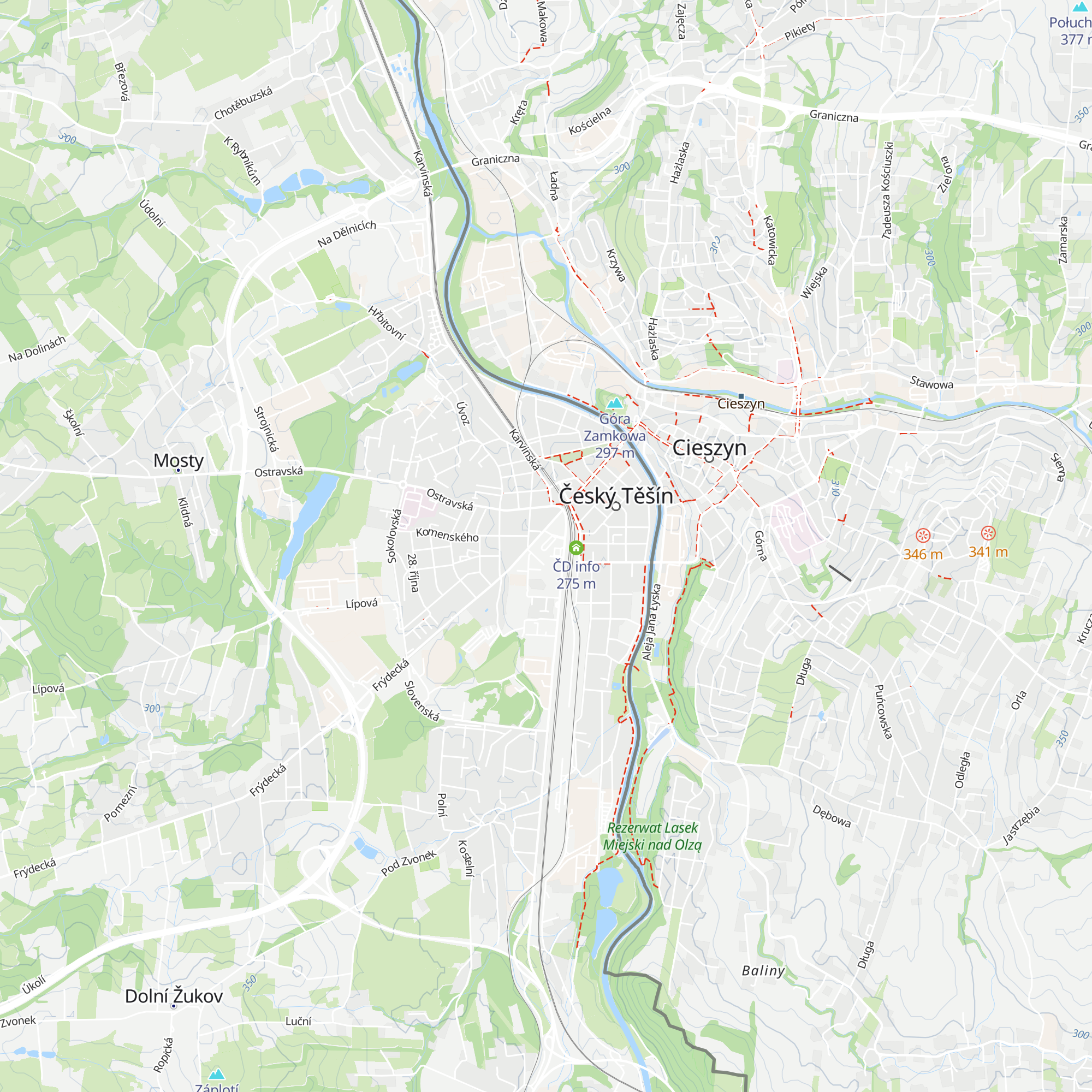 Dopravní infocentrum ODIS map