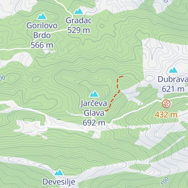 Map of Jarčeva Glava