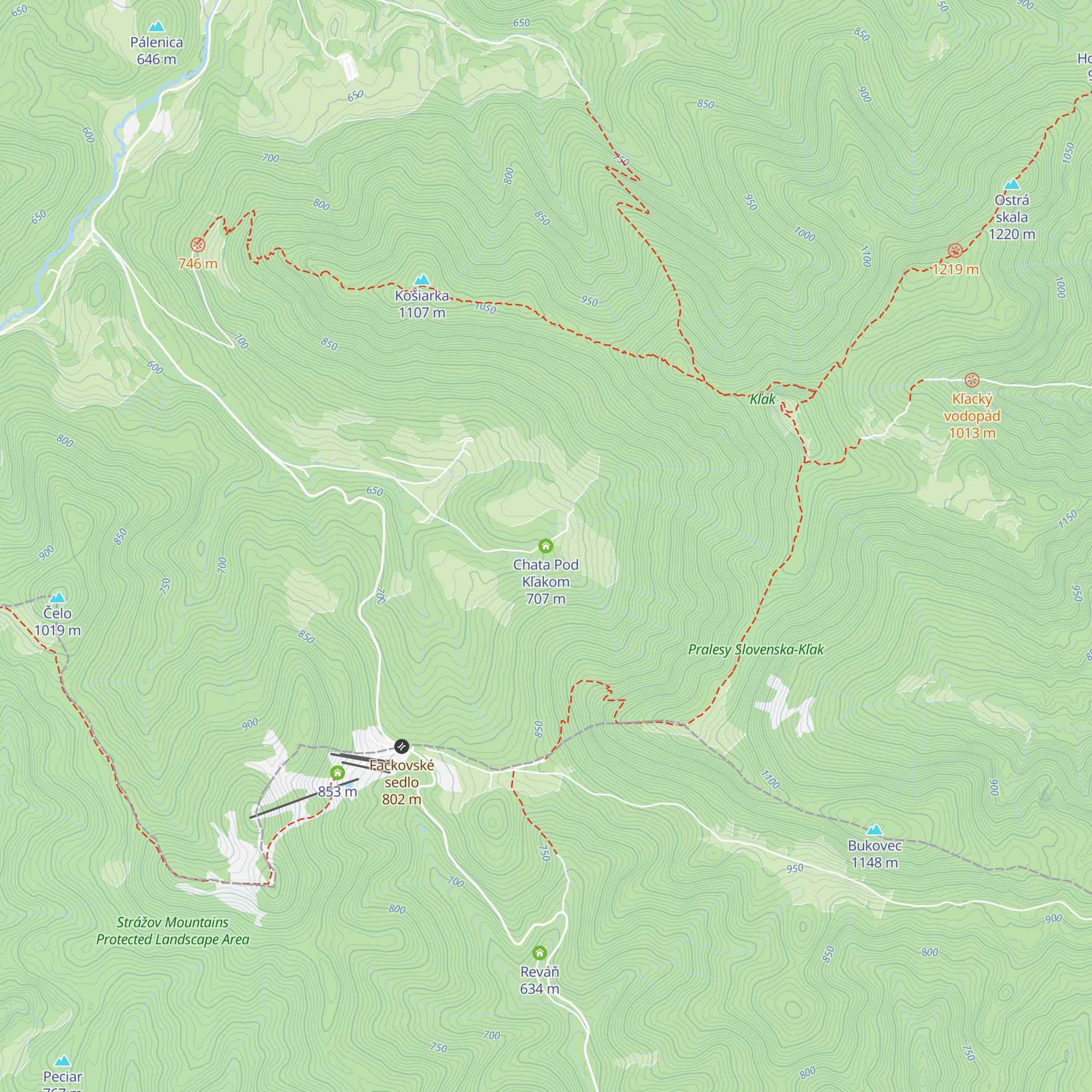 Chata Pod Kľakom map