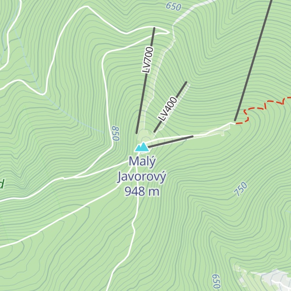 Map of Chata Javorový vrch