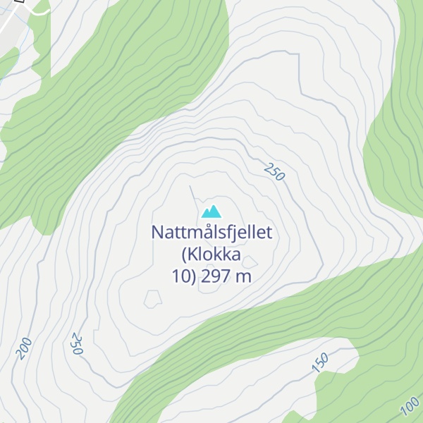 Map of Nattmålsfjellet (Klokka 10)