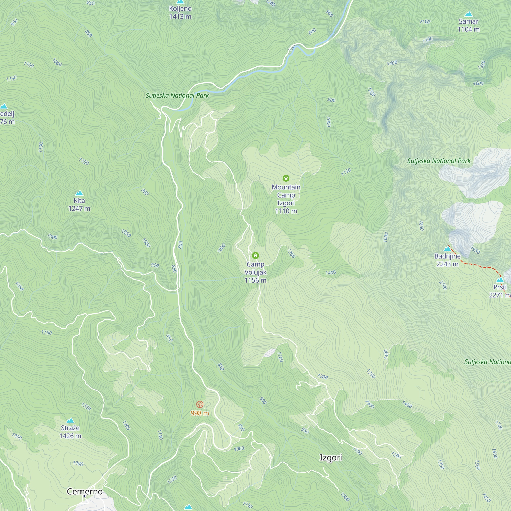 Camp Volujak map