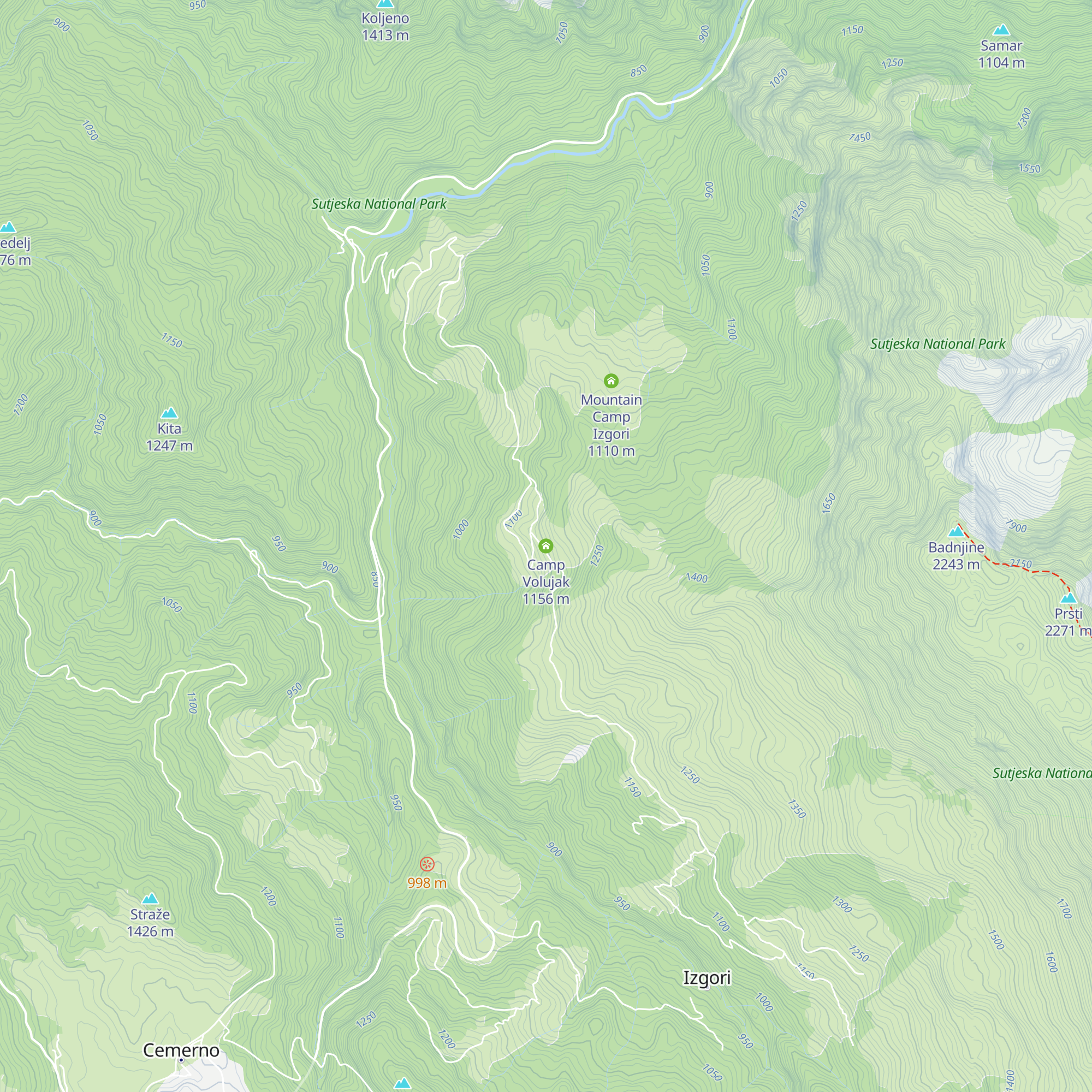 Camp Volujak map