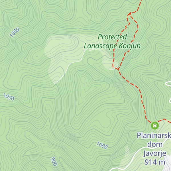 Map of Debela gora