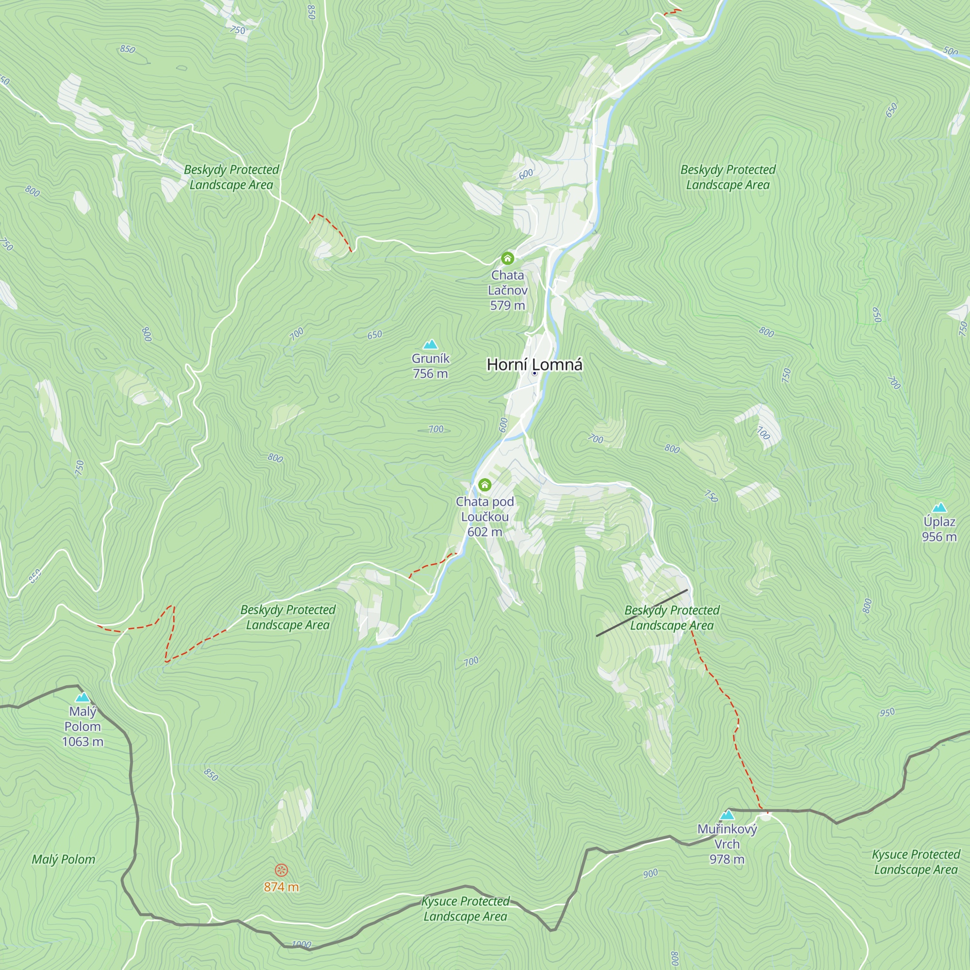 Chata pod Loučkou map