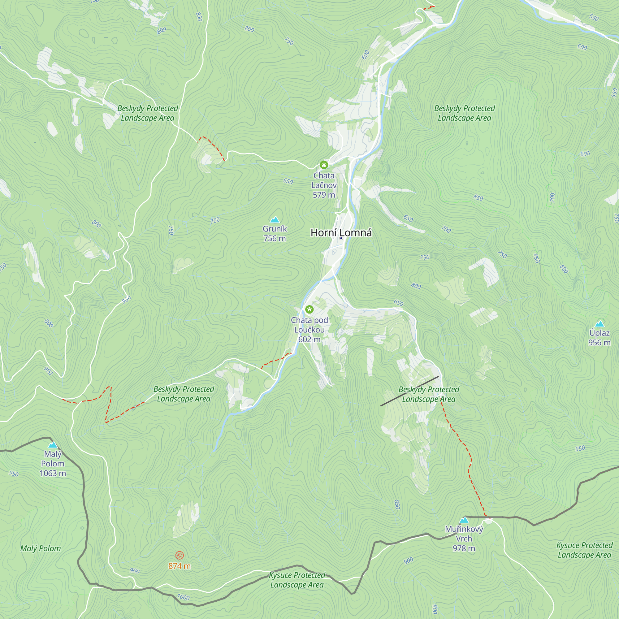 Chata pod Loučkou map