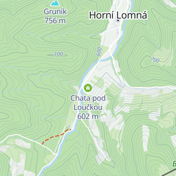Map of Chata pod Loučkou