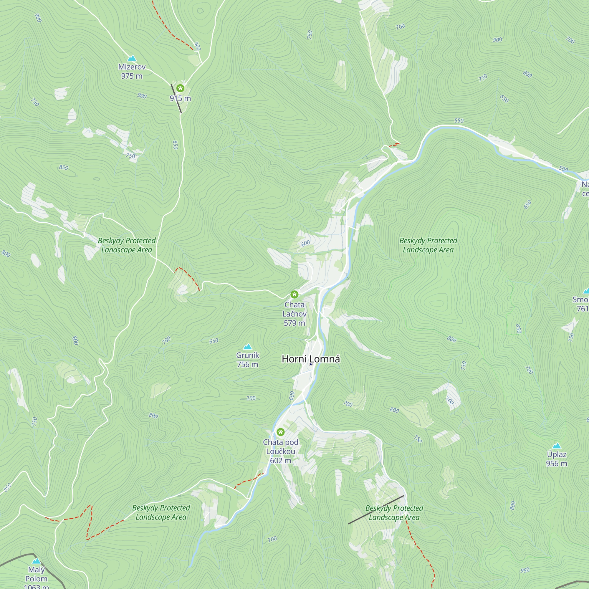 Chata Lačnov map