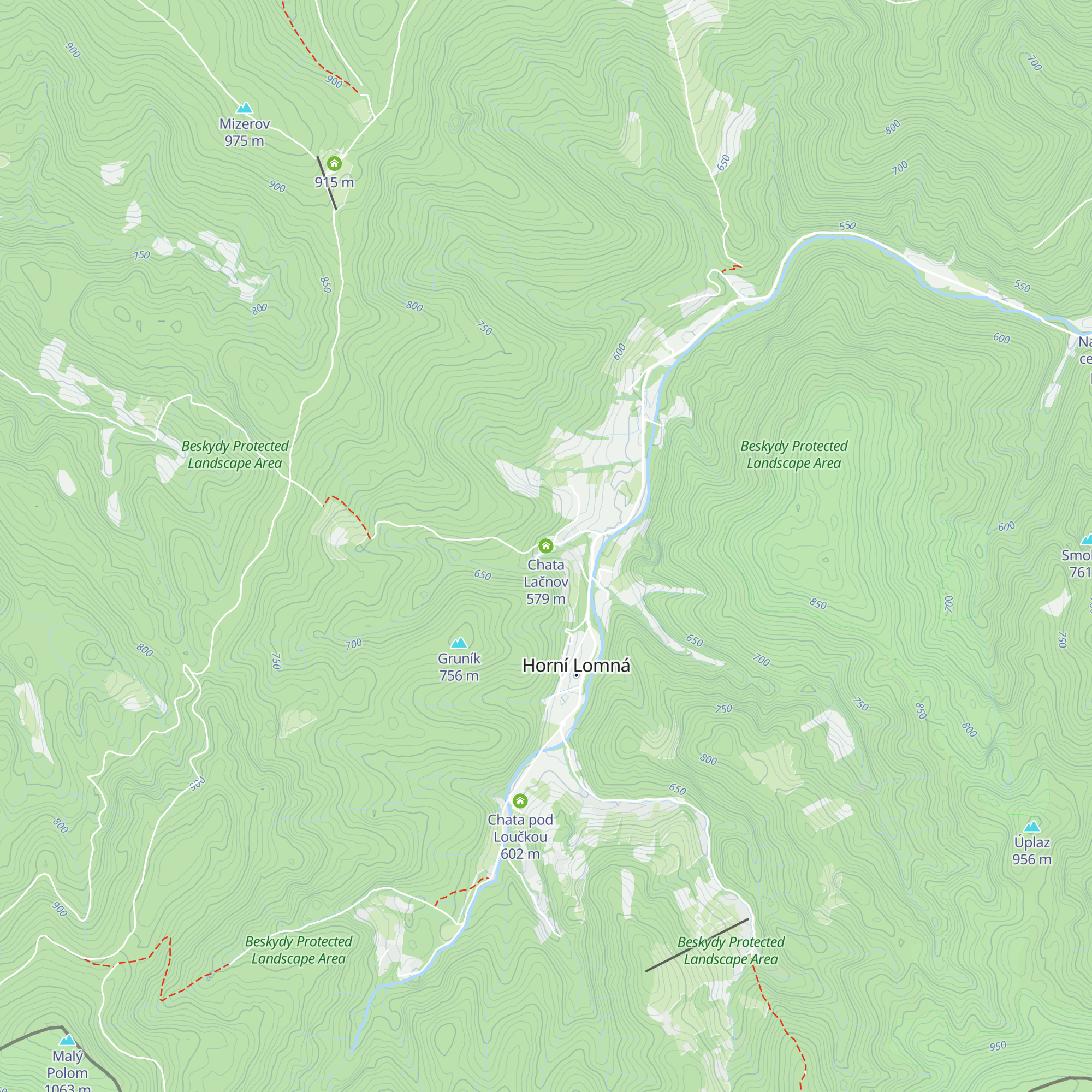 Chata Lačnov map