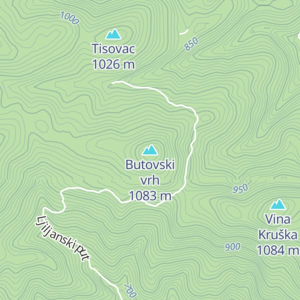 Map of Butovski vrh