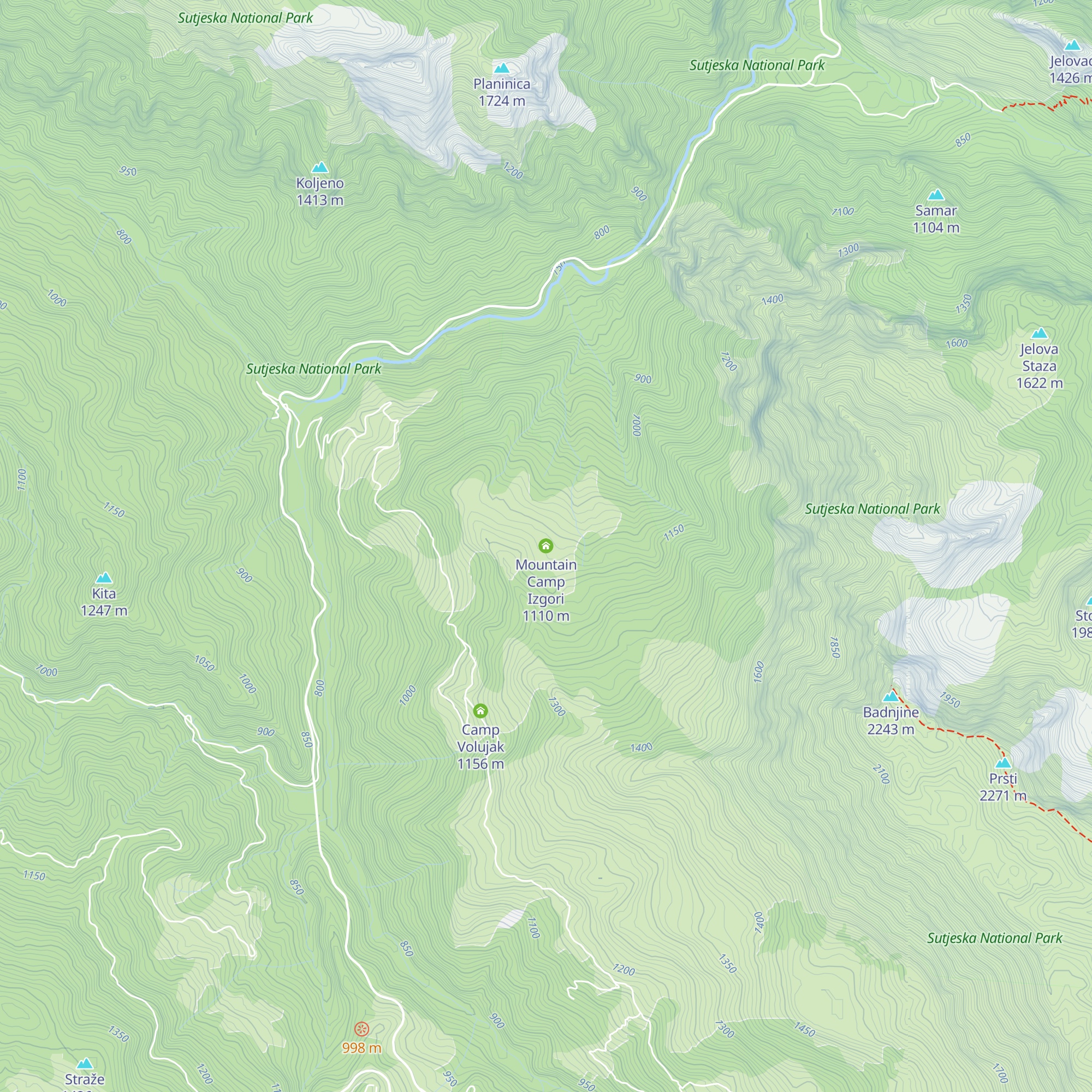 Mountain Camp Izgori map