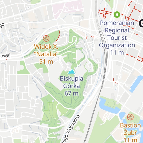 Map of Biskupia Górka