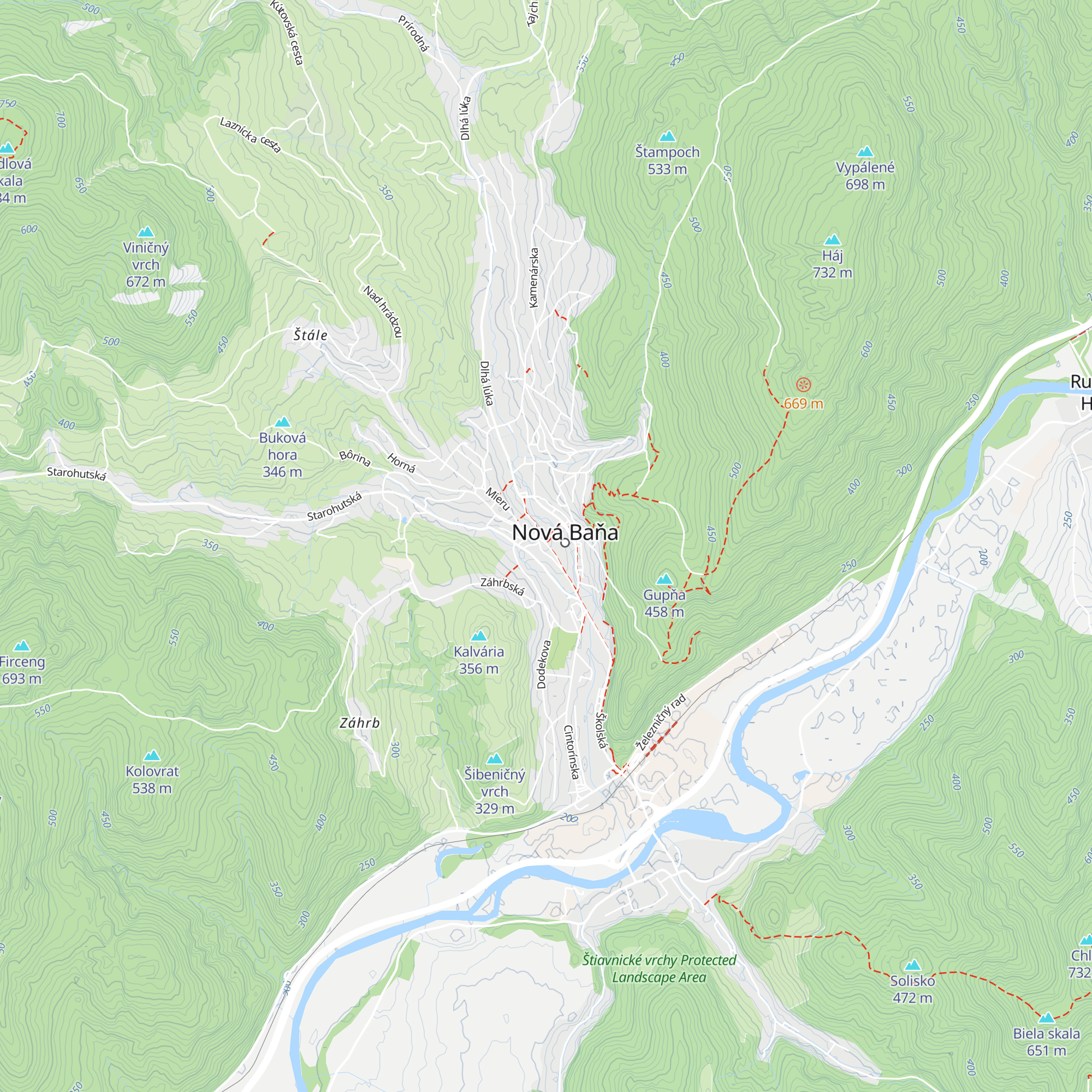 Informačné centrum Nová Baňa map