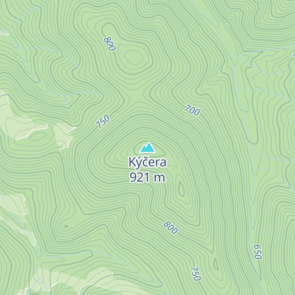 Map of Kýčera