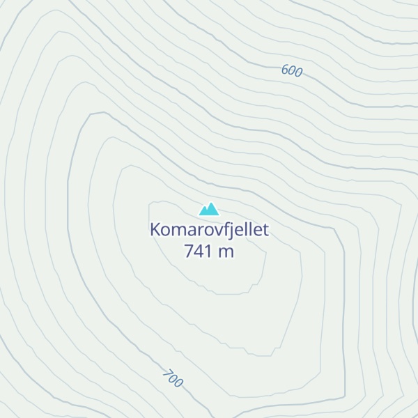 Map of Komarovfjellet