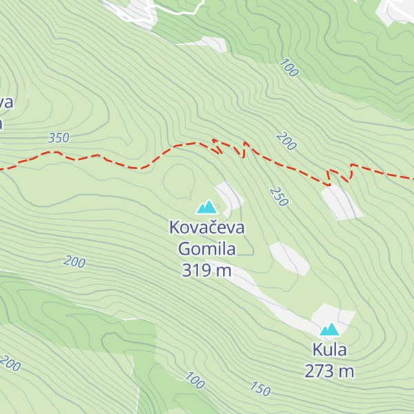 Map of Kovačeva Gomila