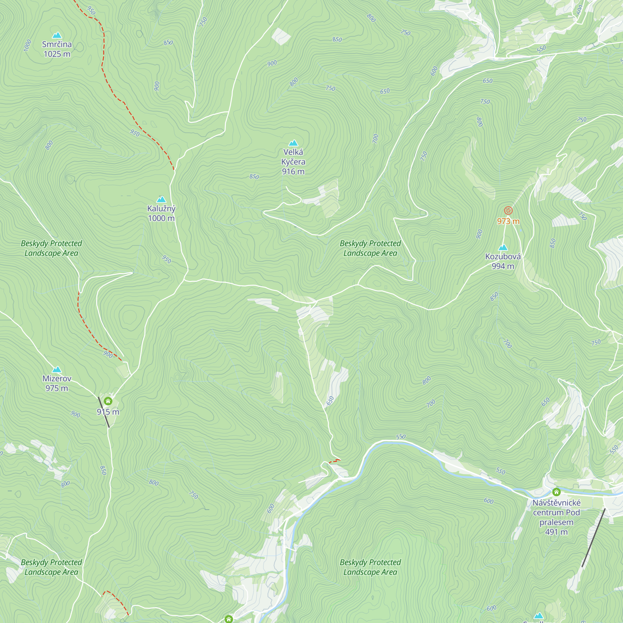 Horská chata Kamenitý map