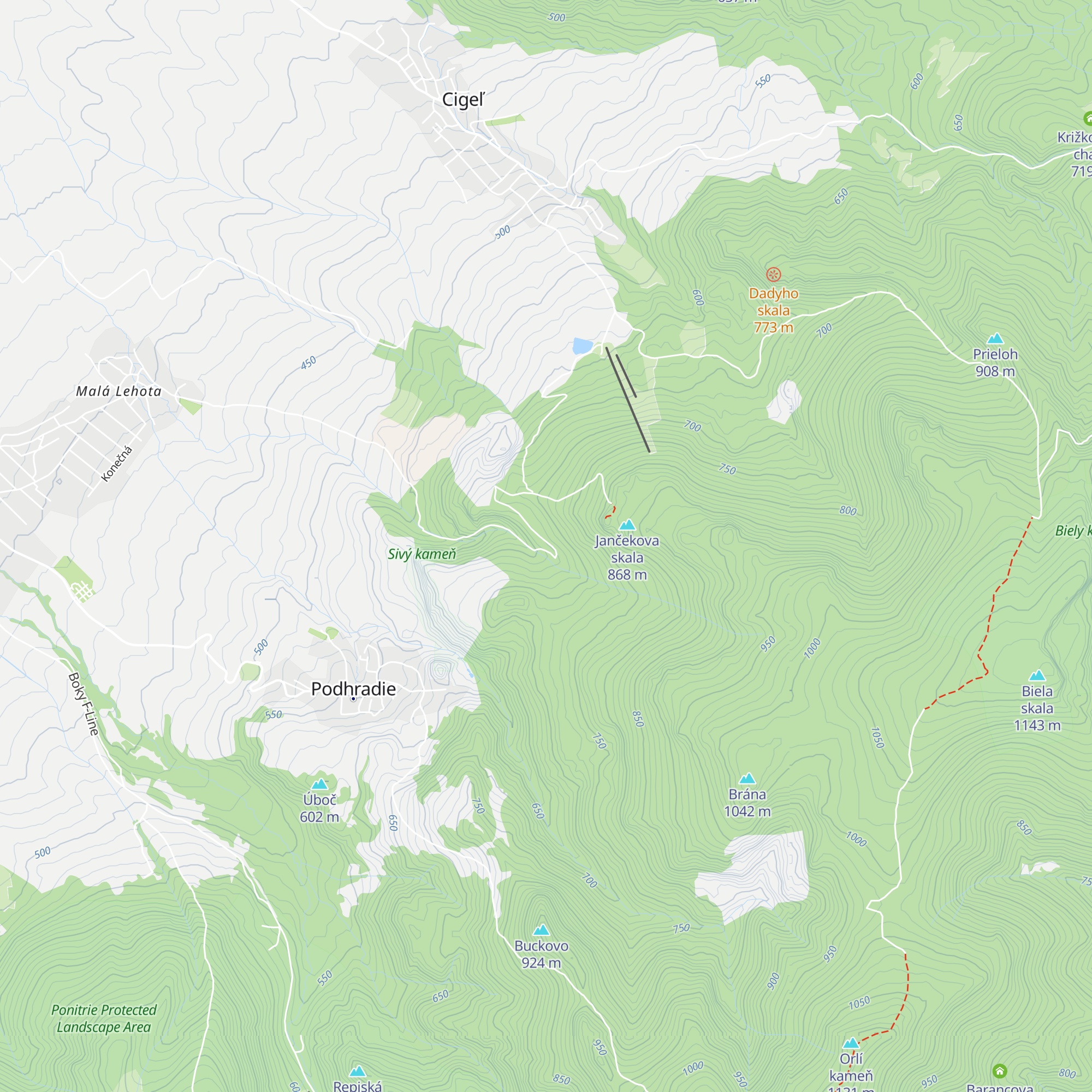 Chata Anička map