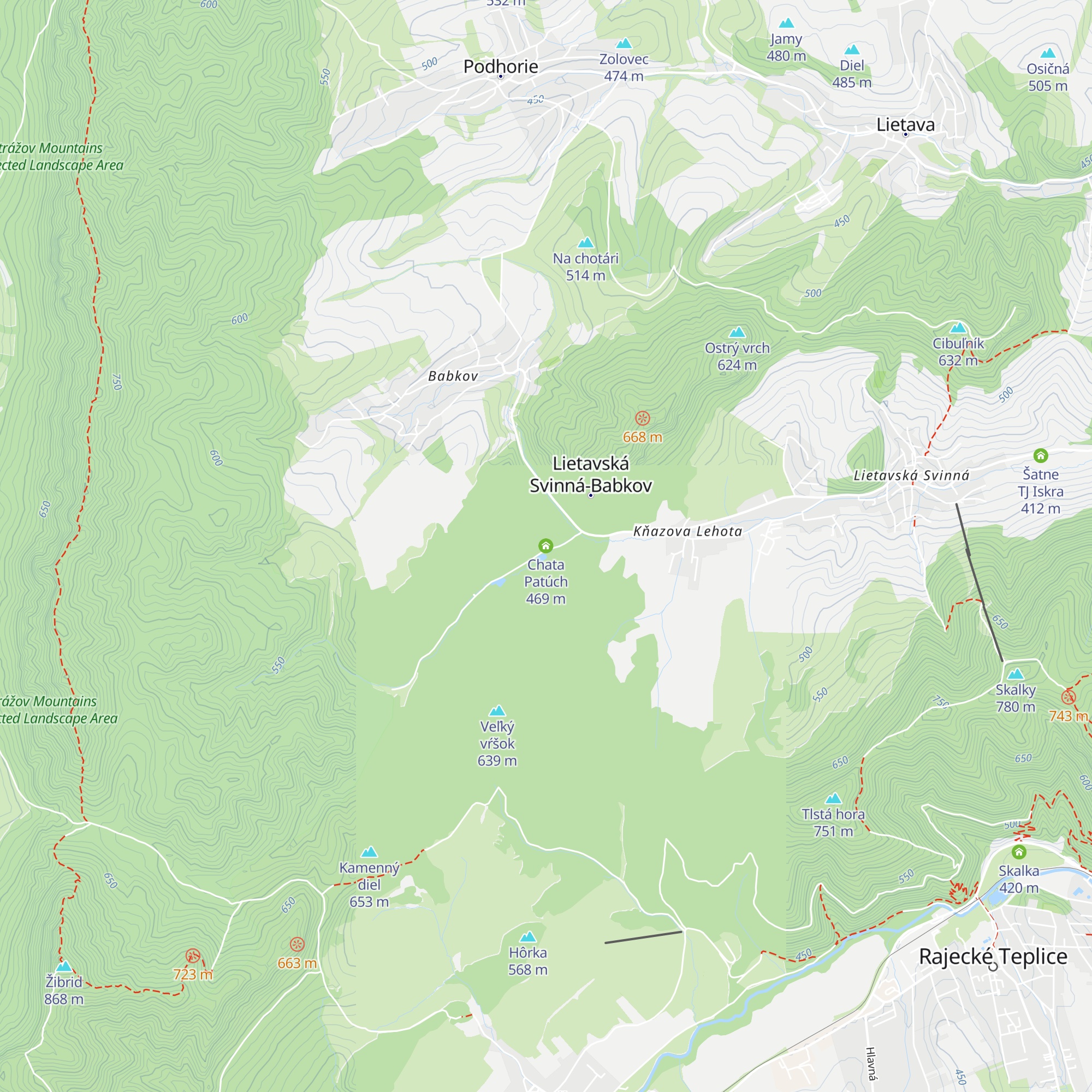 Chata Patúch map