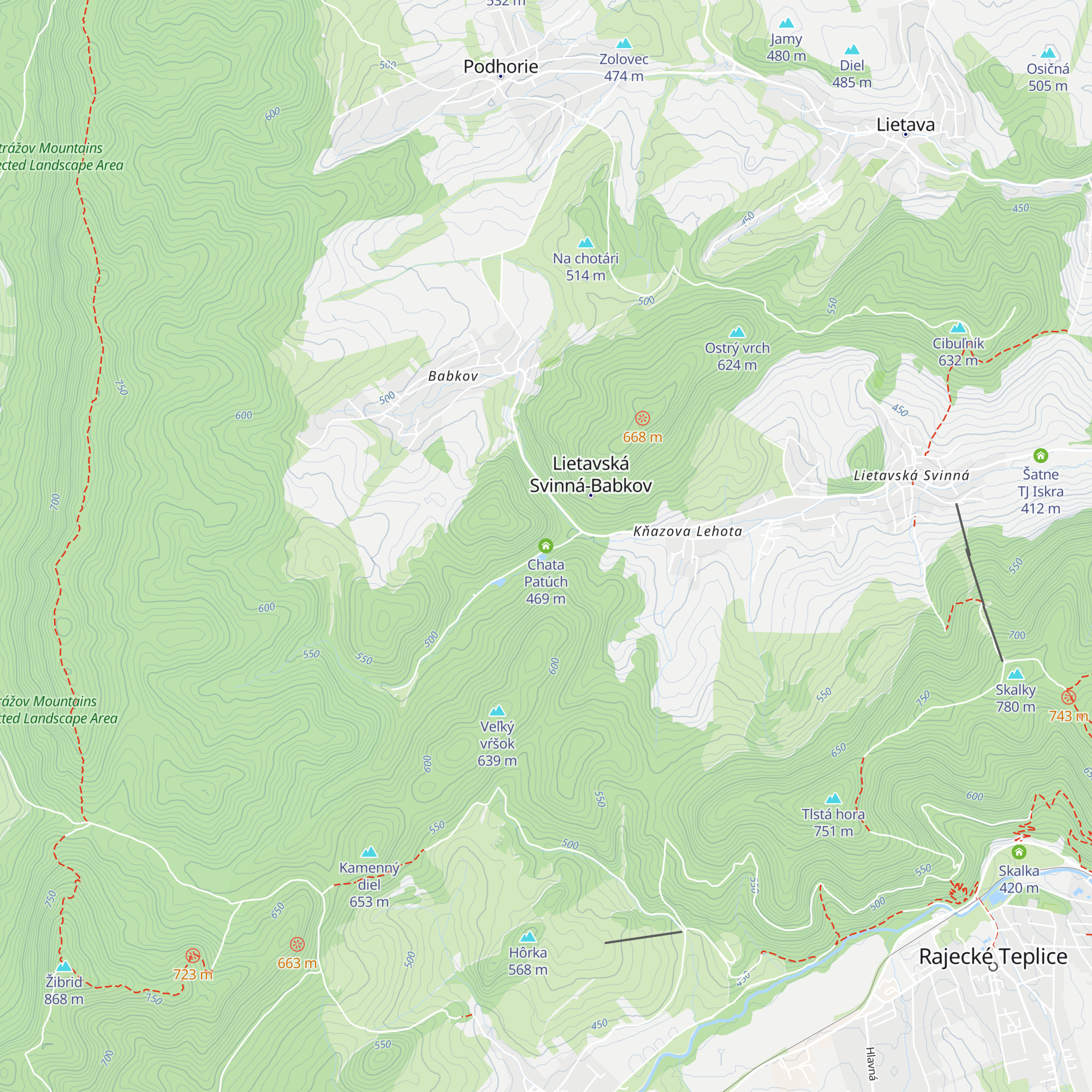 Chata Patúch map