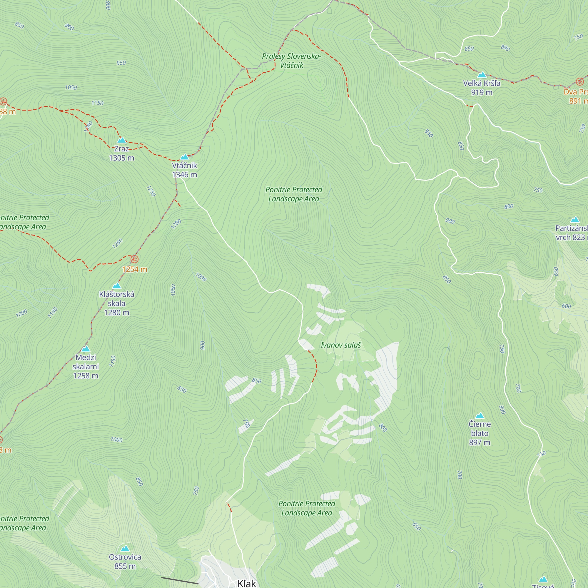 Partizánska chata map