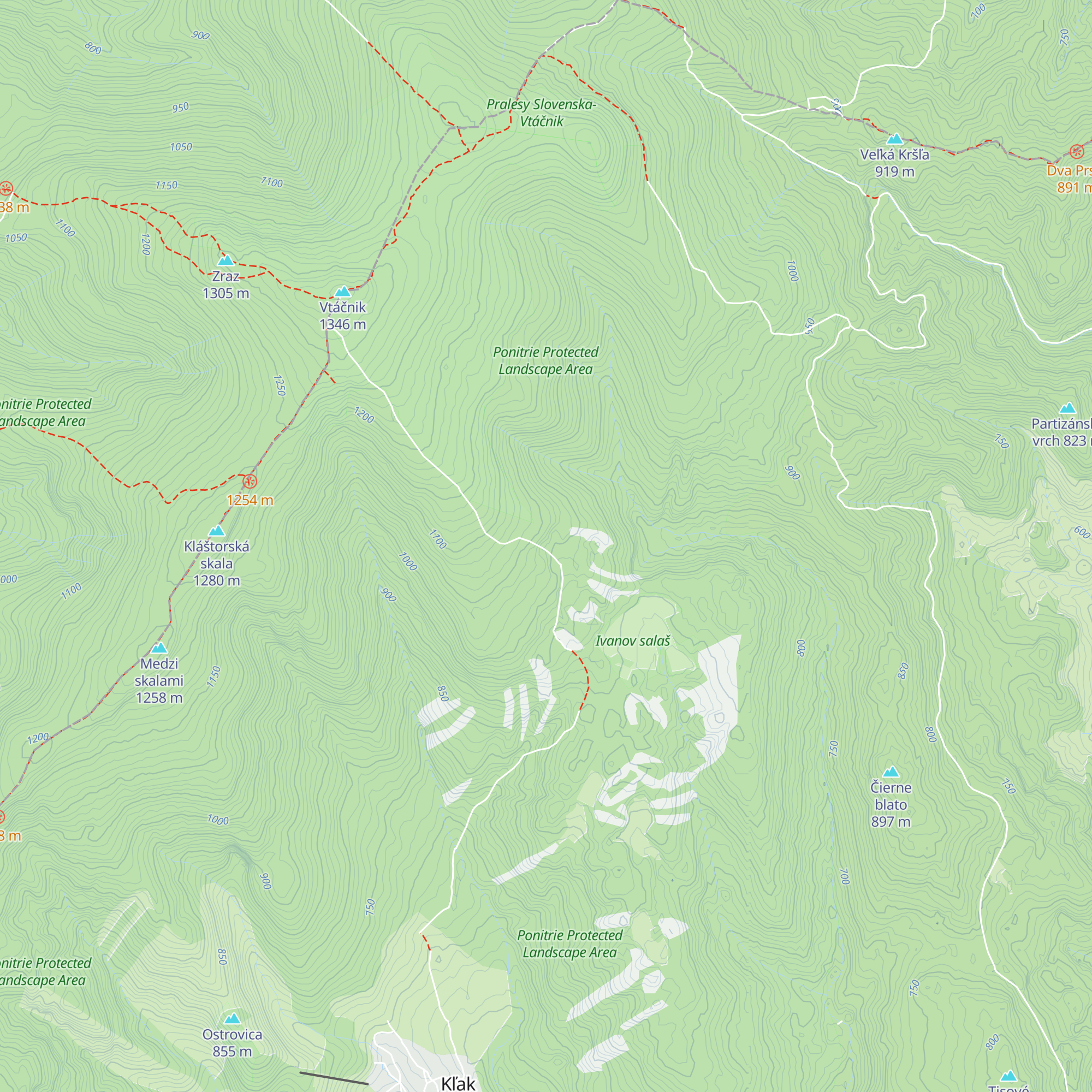 Partizánska chata map