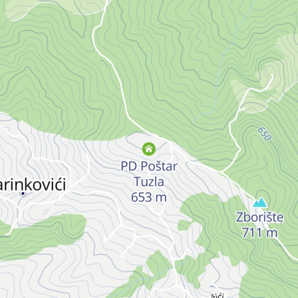 Map of PD Poštar Tuzla
