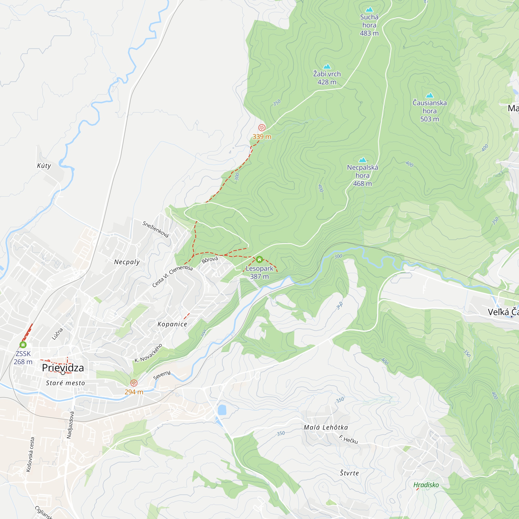 Lesopark map