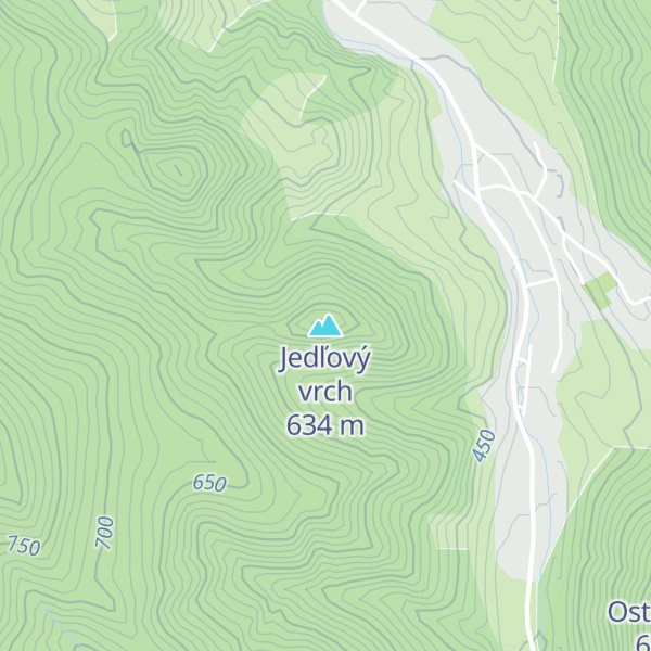 Map of Jedľový vrch