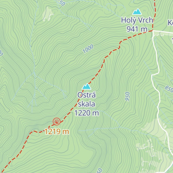 Map of Ostrá skala