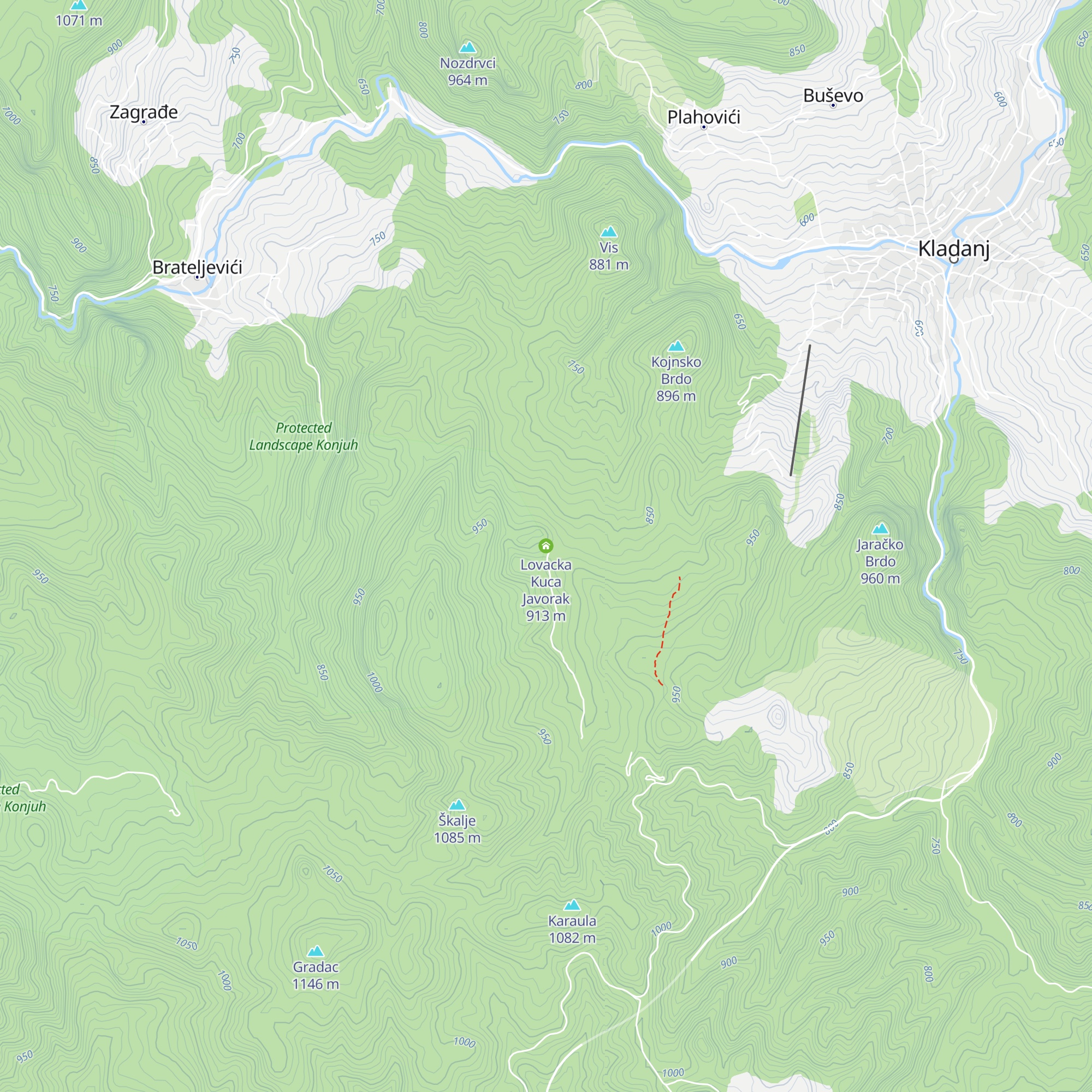 Lovacka Kuca Javorak map