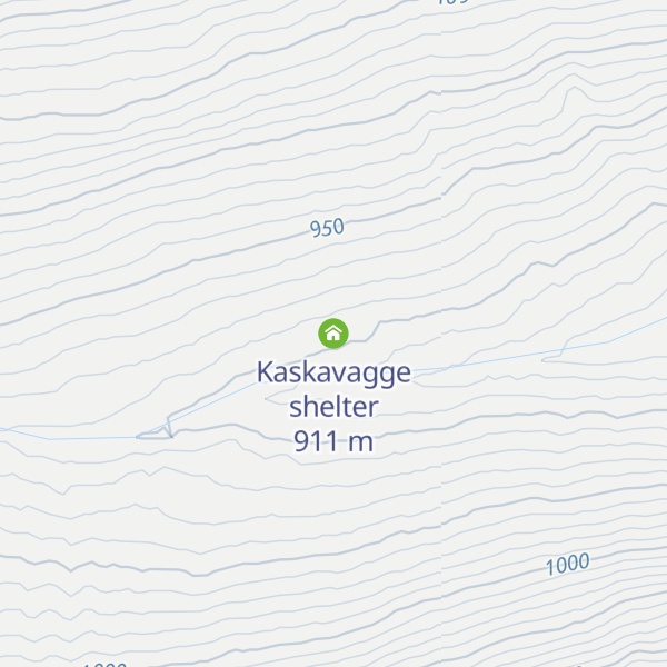 Map of Kaskavagge shelter