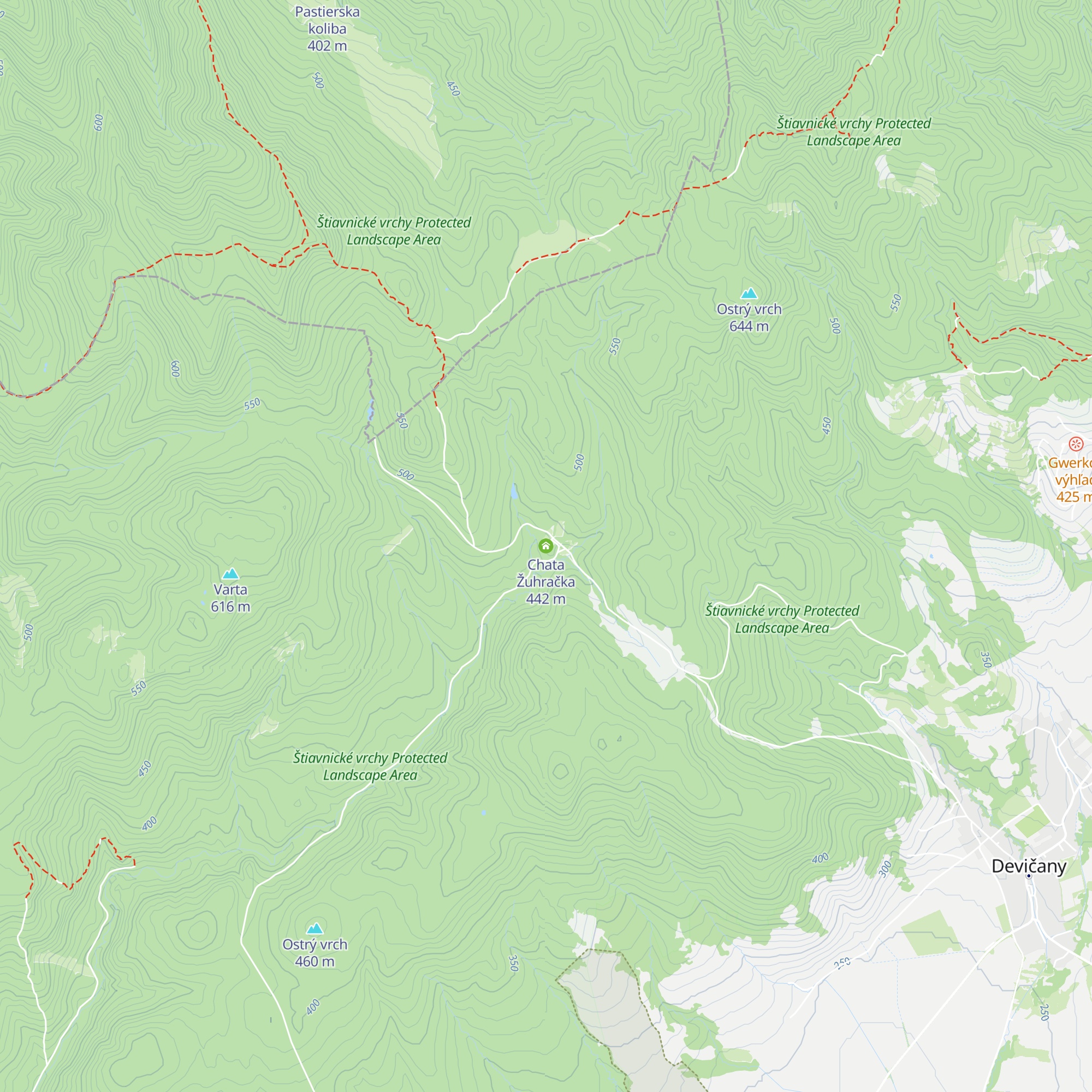 Chata Žuhračka map