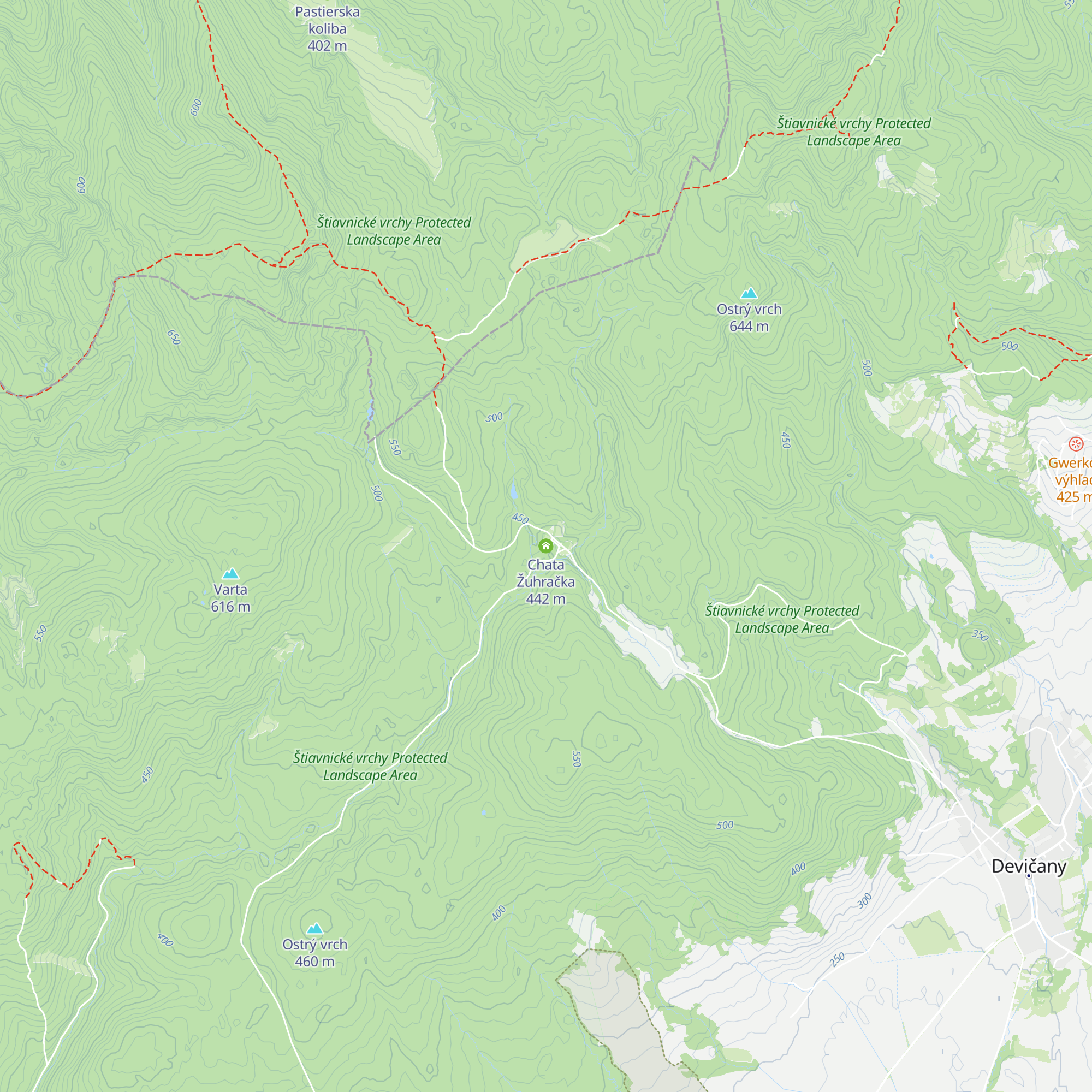 Chata Žuhračka map