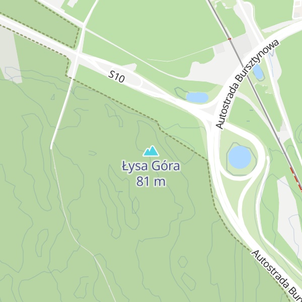 Map of Łysa Góra