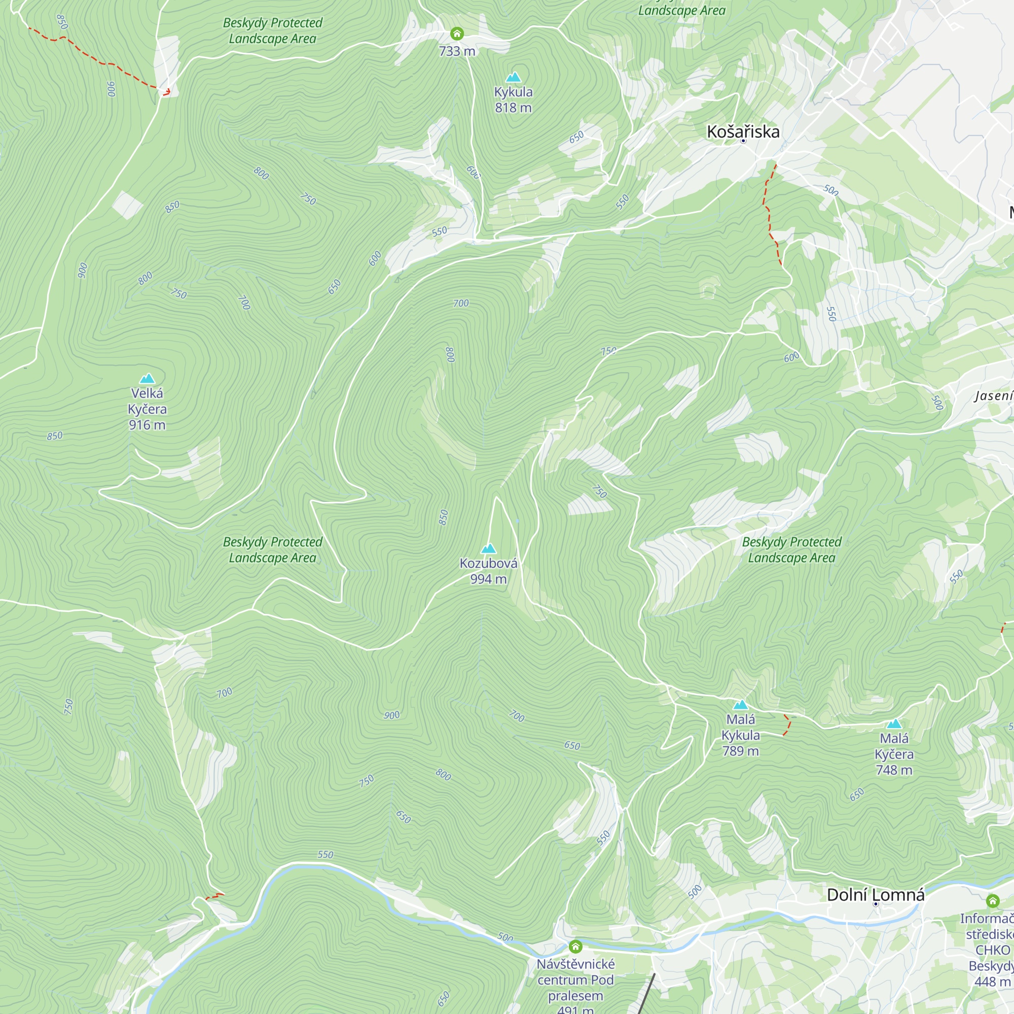Chata Kozubová map