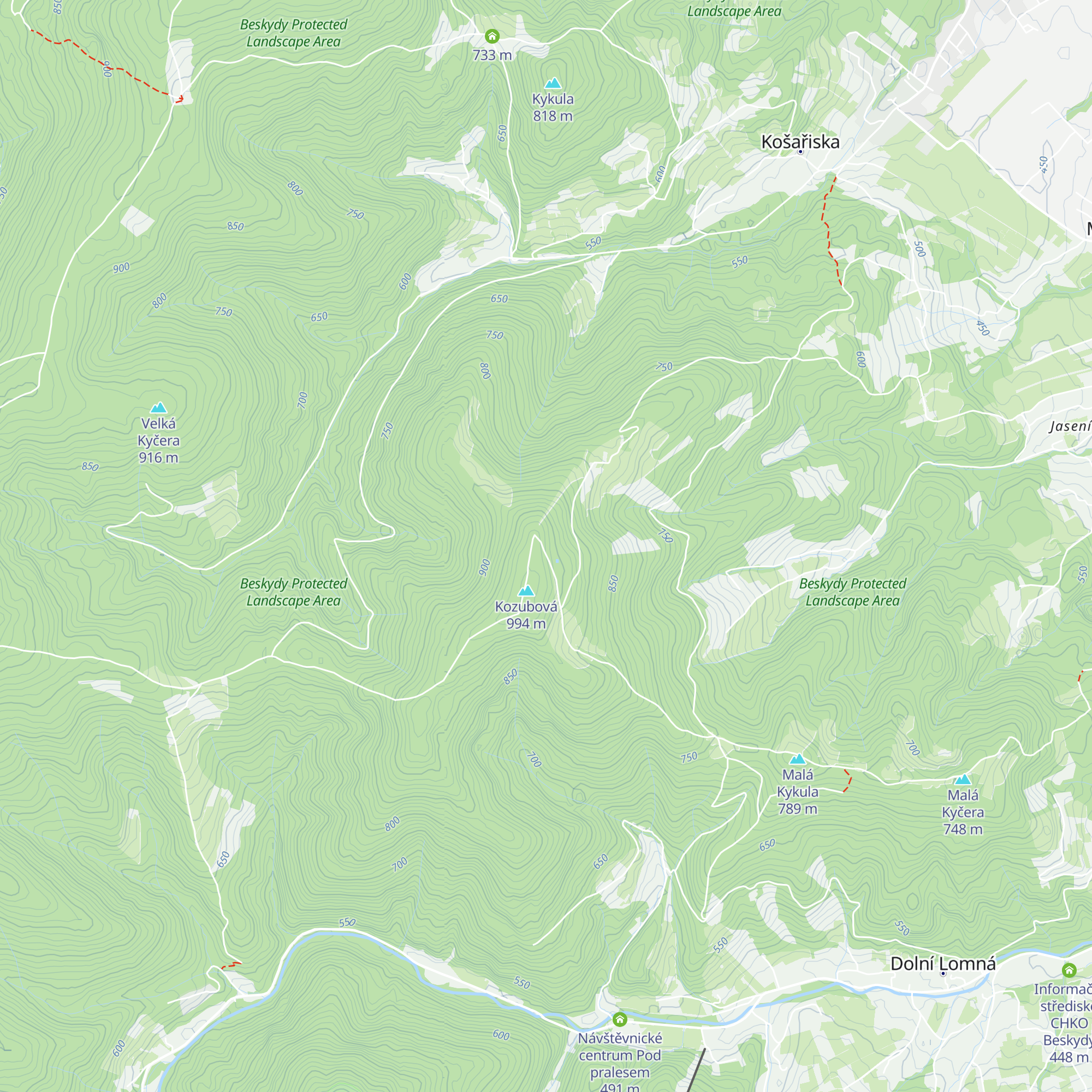 Chata Kozubová map