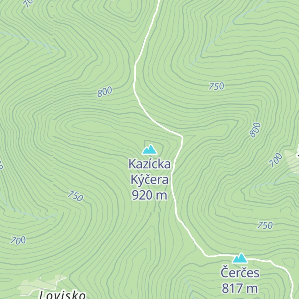 Map of Kazícka Kýčera