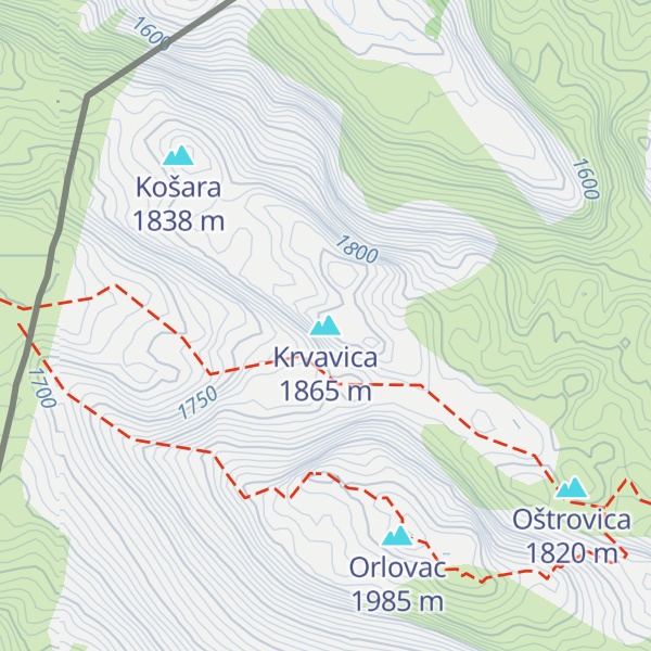 Map of Krvavica