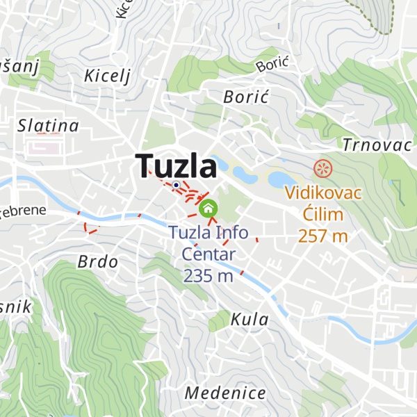 Map of Tuzla Info Centar