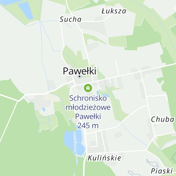 Map of Schronisko młodzieżowe Pawełki