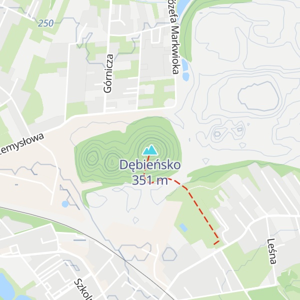 Map of Dębieńsko