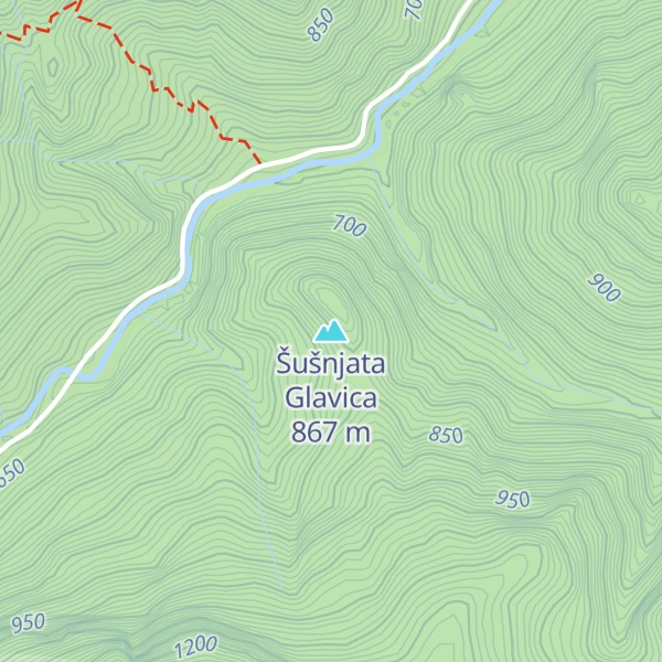 Map of Šušnjata Glavica
