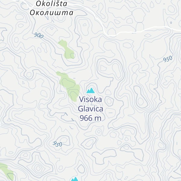 Map of Visoka Glavica