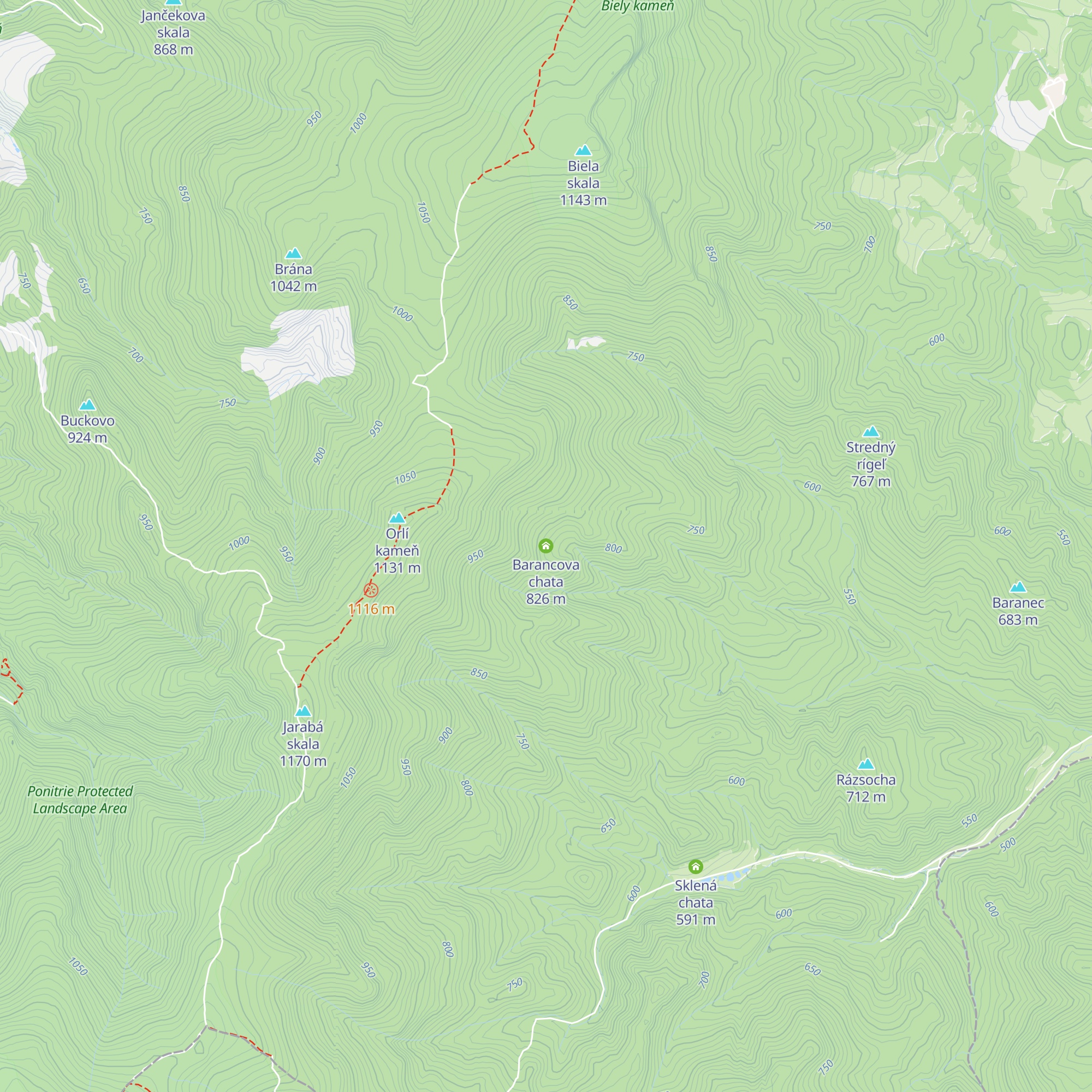 Barancova chata map