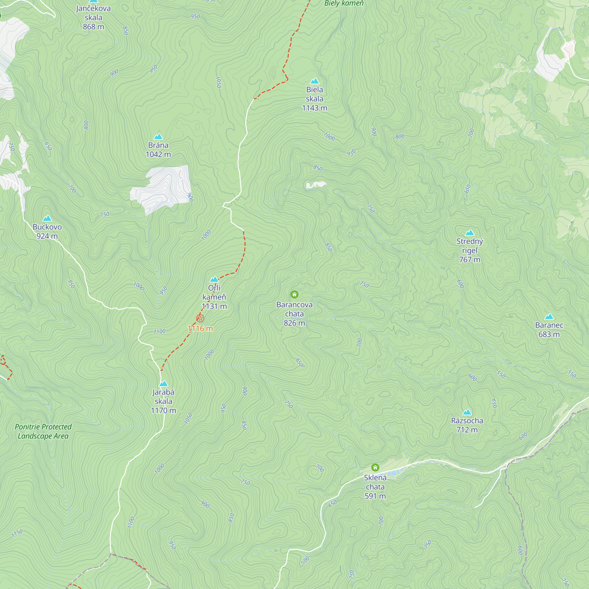 Barancova chata map